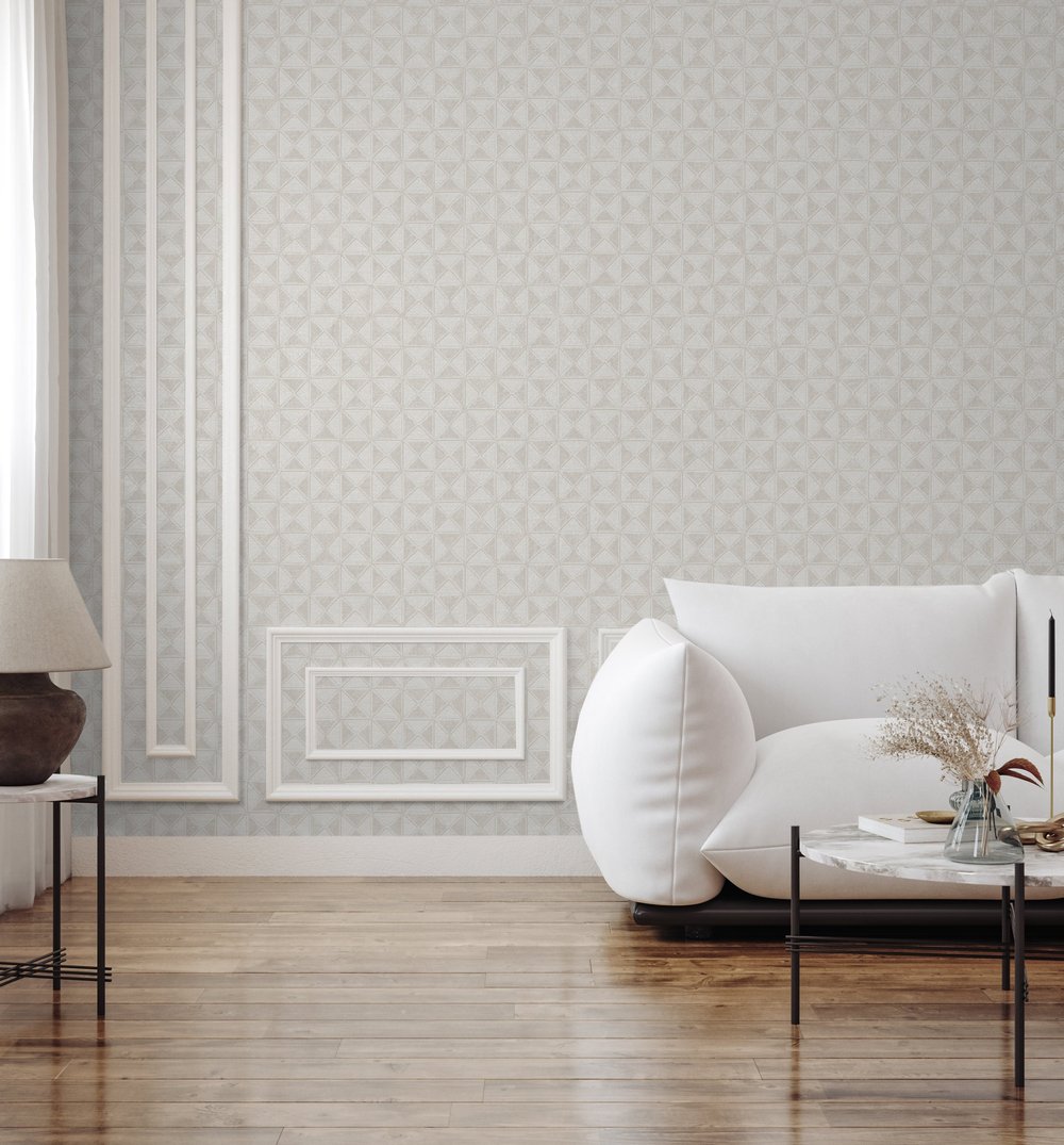 Adawall Icon 24105-1 Kabartmalı Geometrik Duvar Kağıdı
