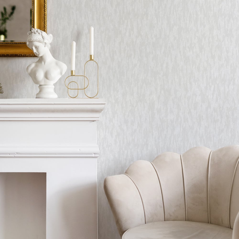 Adawall Icon 24108-1 Beyaz Dokulu Sade Modern Duvar Kağıdı