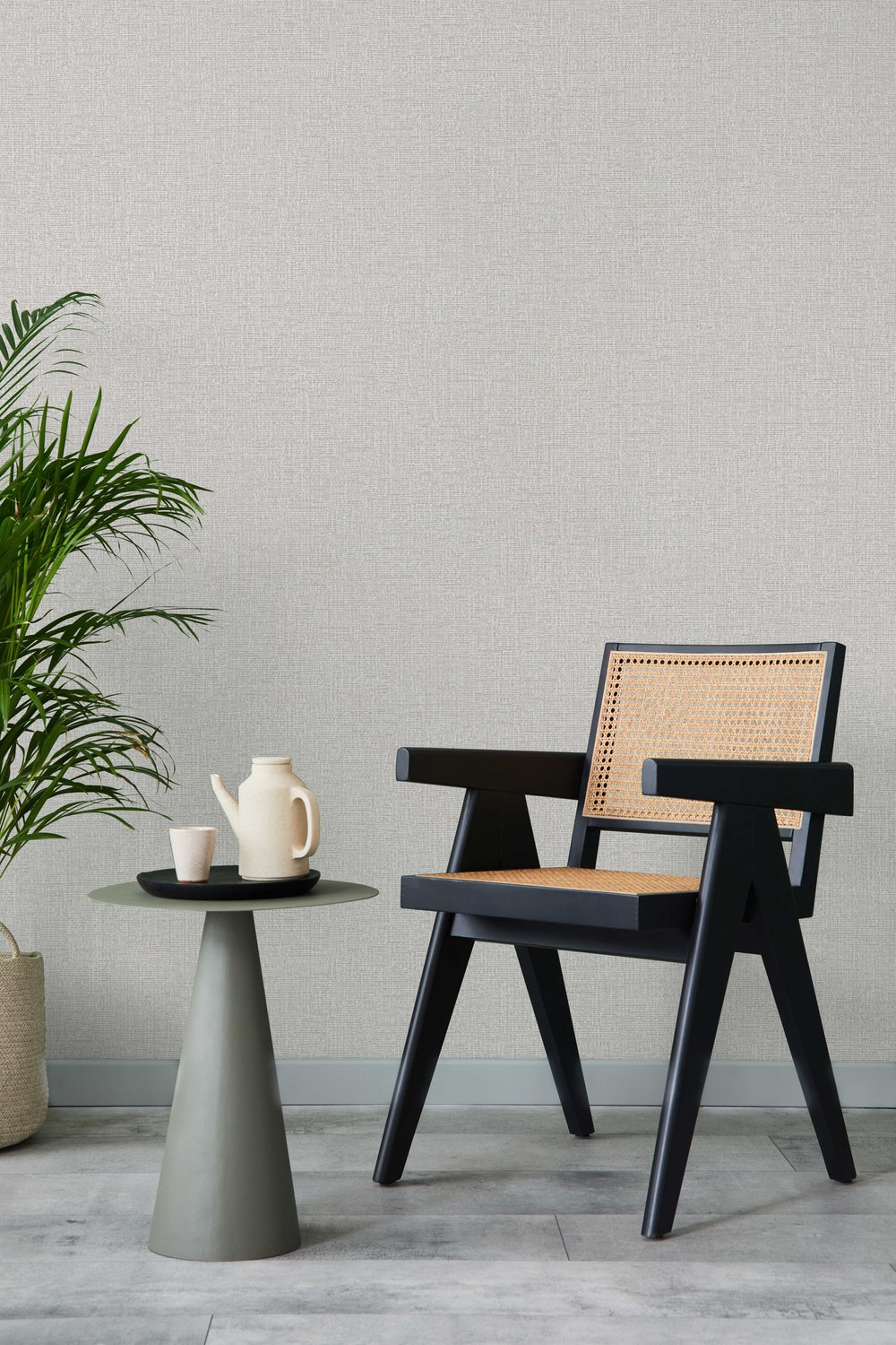 Adawall Icon 24110-1 Açık Krem Keten Dokulu Modern Duvar Kağıdı