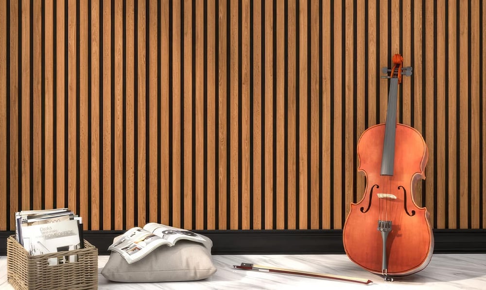 Akustik Ağaç Teak  Akustik Panel En:100 Cm Boy:280: Cm