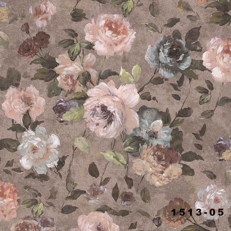 Decowall Orient 1513-05 Çiçek Desenli Duvar Kağıdı 16m²