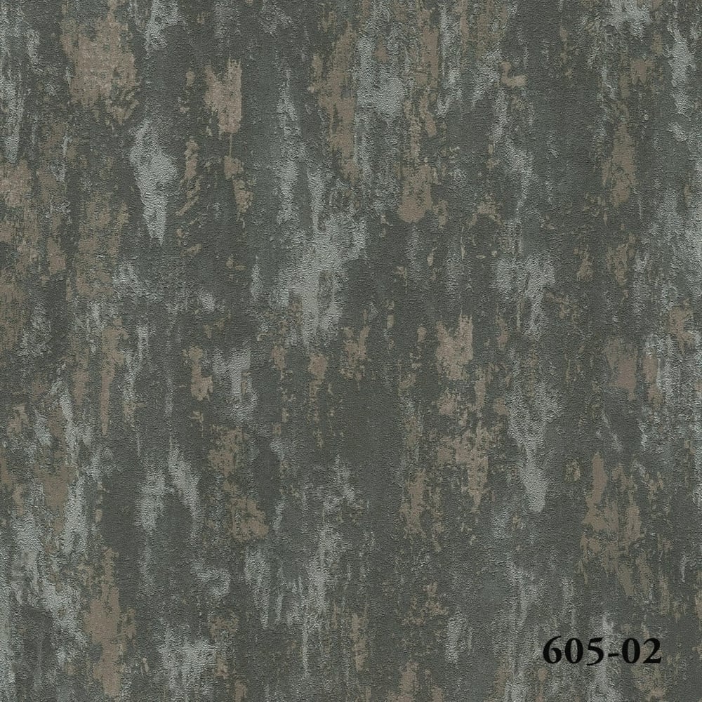 Decowall Salda 605-02 Duvar Kağıdı – 16 m² Koyu Yeşil Beton Doku