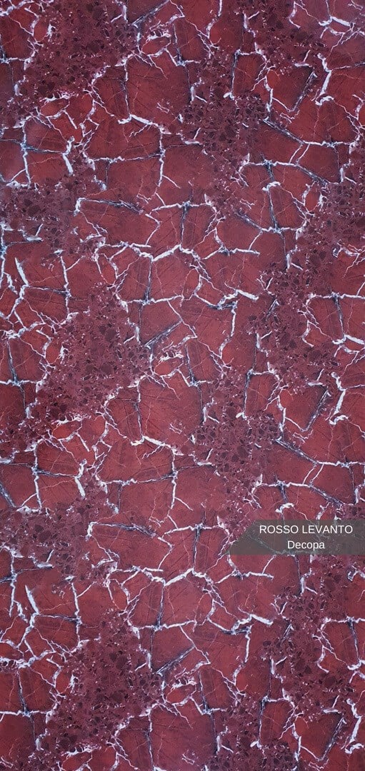 ROSSO-LEVANTO mermer desenli Pvc Duvar Paneli 122*244cm