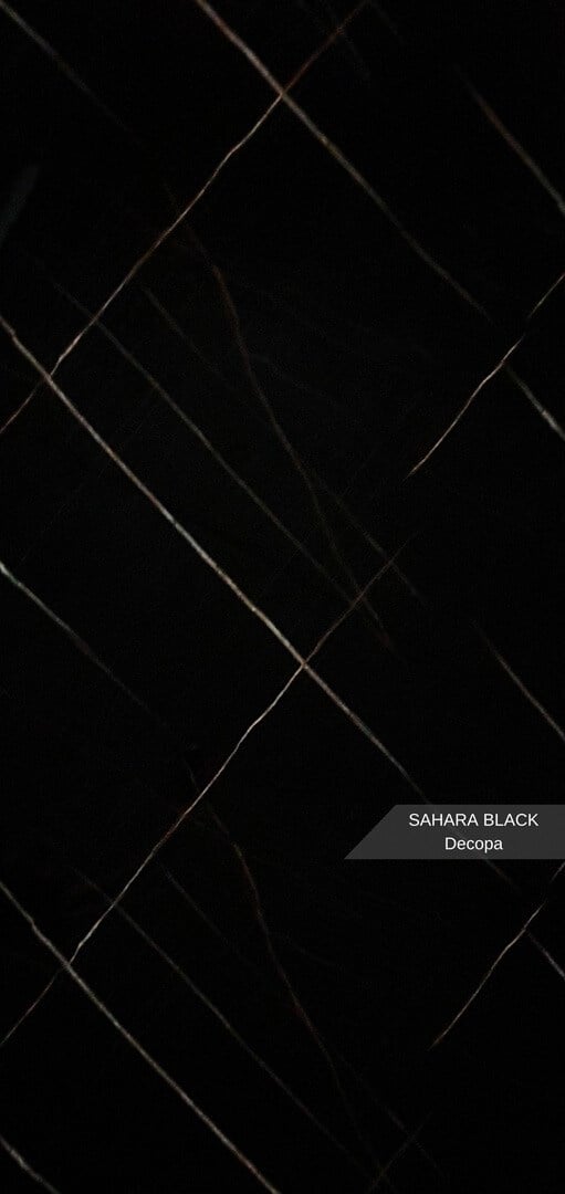 SAHARA BLACK mermer desenli Pvc Duvar Paneli 122*244cm