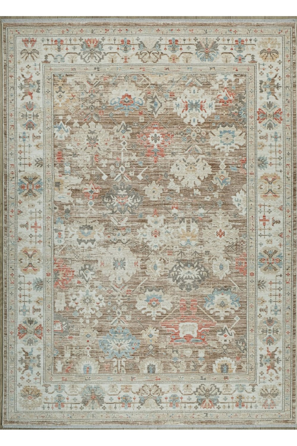 Bohem Krem Bej Bambu %100 Polyester Modern Dokuma Salon Oturma Odası Halısı
