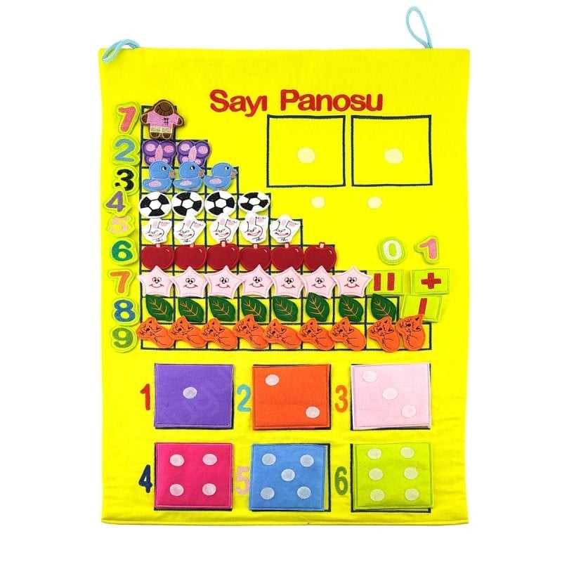 Anki Toys Sayı Panosu Cırt Cırtlı- Okul Öncesi Matematik Ve Sayı Sayma Seti