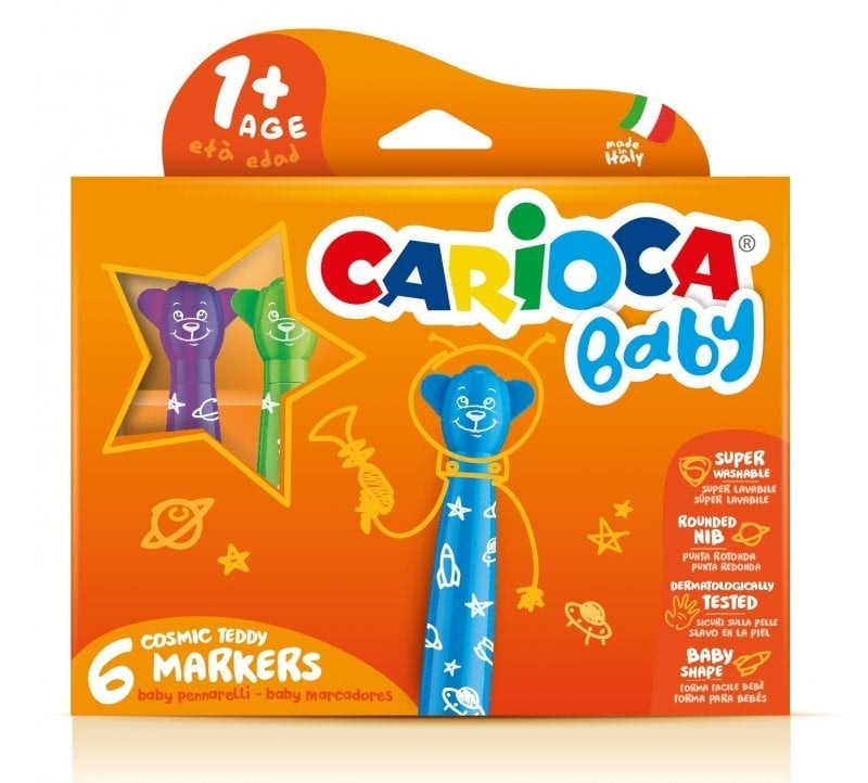 Carioca Jumbo Bebek Süper Yıkanabilir Keçeli Boya Kalemi 6'lı