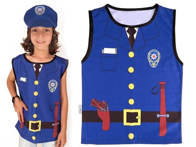 Çocuk Polis Kostümü & Şapka