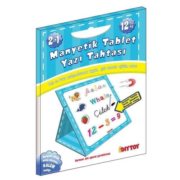 Dıy Toys Manyetik Tablet Yazi Tahtasi Mavi