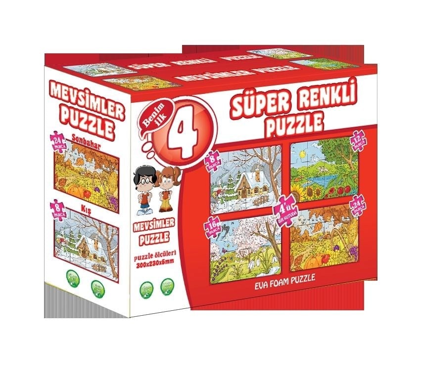 Diytoys Mevsimler Süper Renkli Puzzle