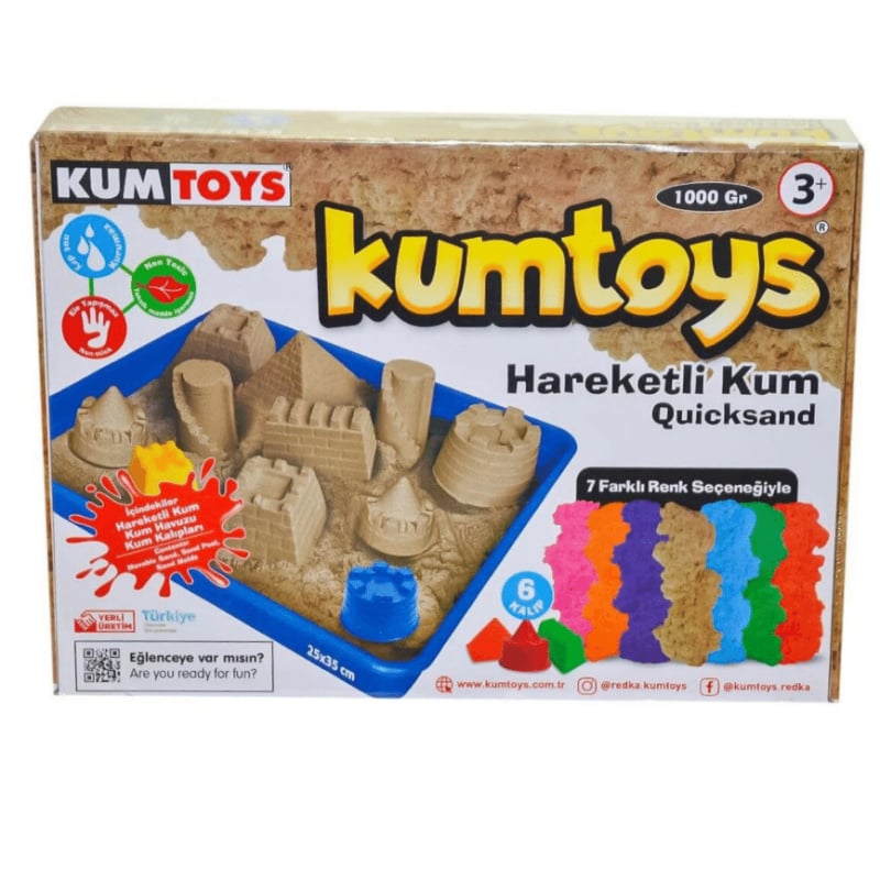 Kumtoys Hareketli Kum Seti (1 Kg) - Havuz Ve Kalıp Hediyeli