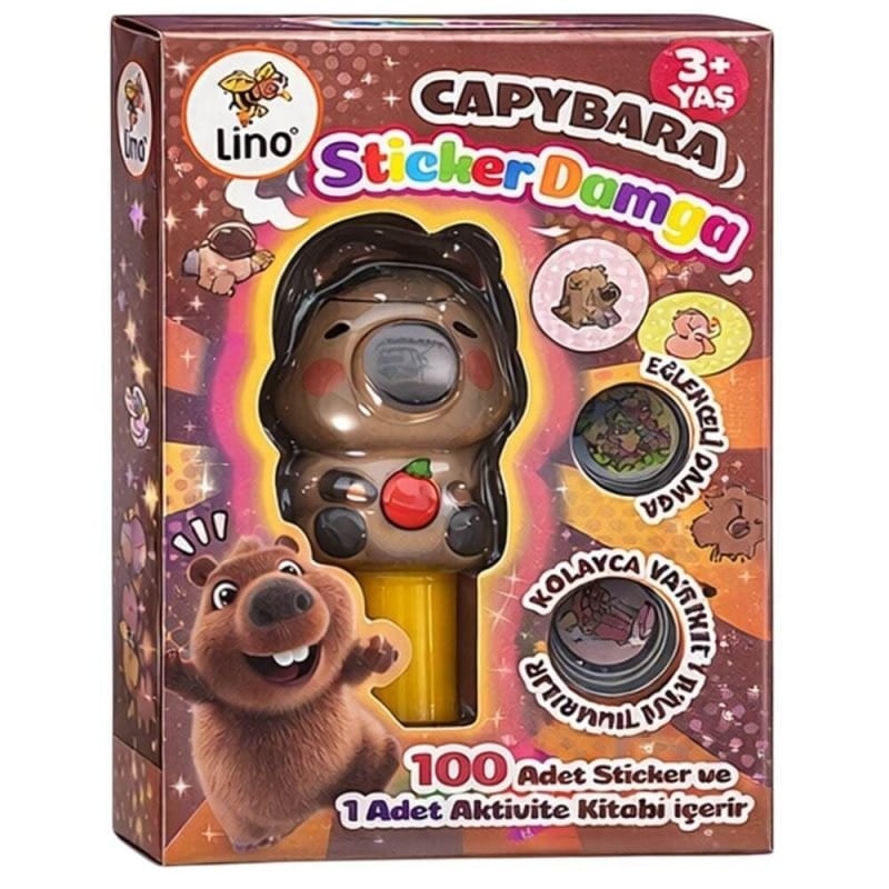 Lino Tekrar Kullanılabilen Sticker Damga - Capybara