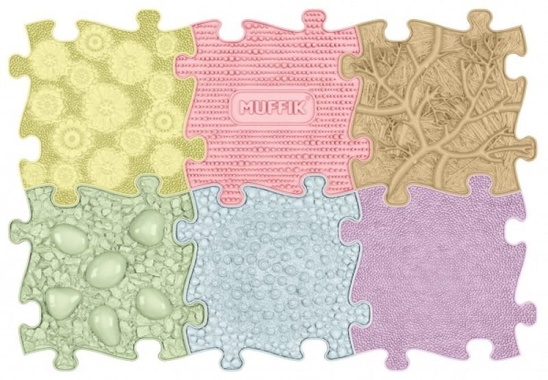 Muffik Ortopedik Duyu Matı - Baby Pastel Set 023-2