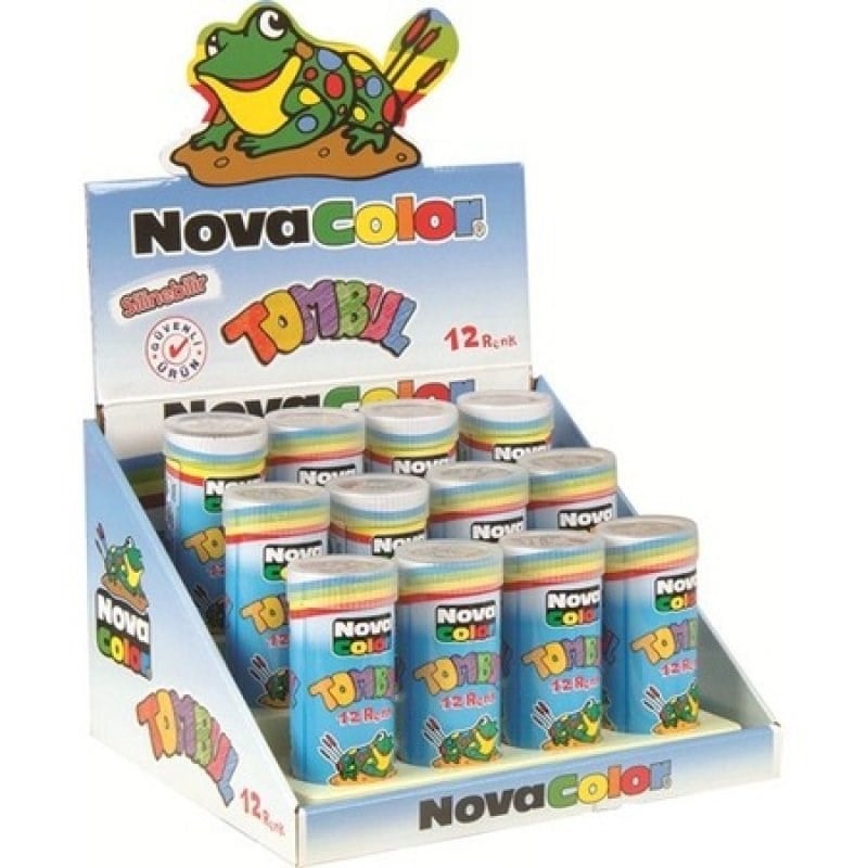 Mum Boya 12 Renk Nova Color - Tombul Teneke Kutu