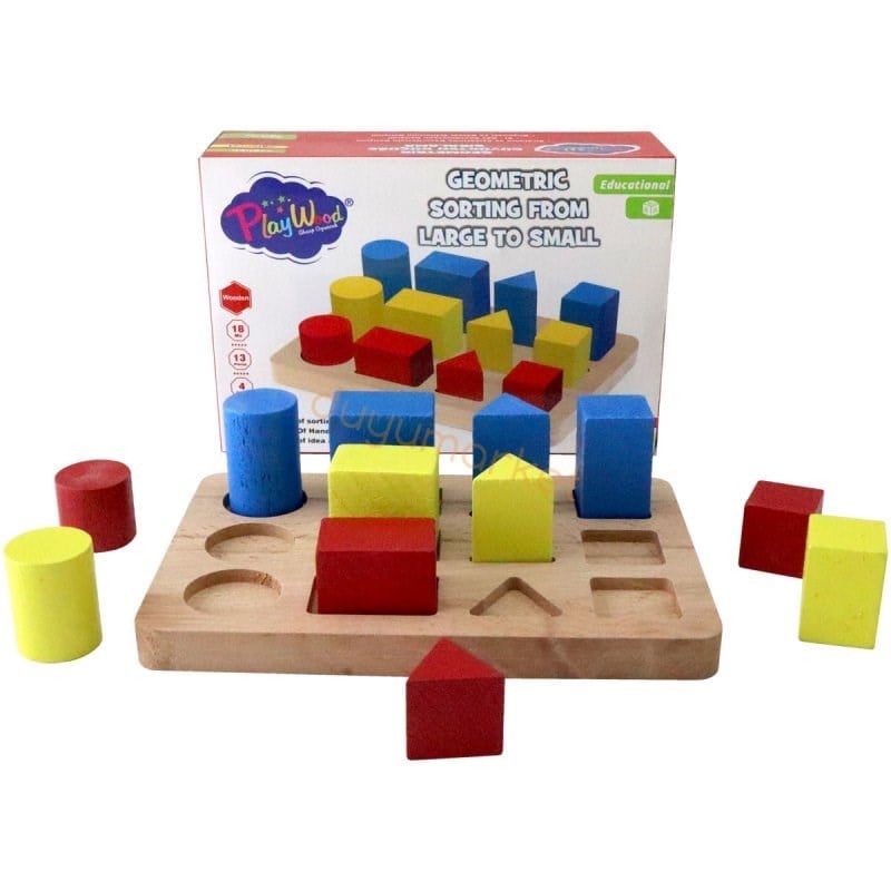 Playwood Ahşap Geometrik Büyükten Küçüğe Sıralama - 314