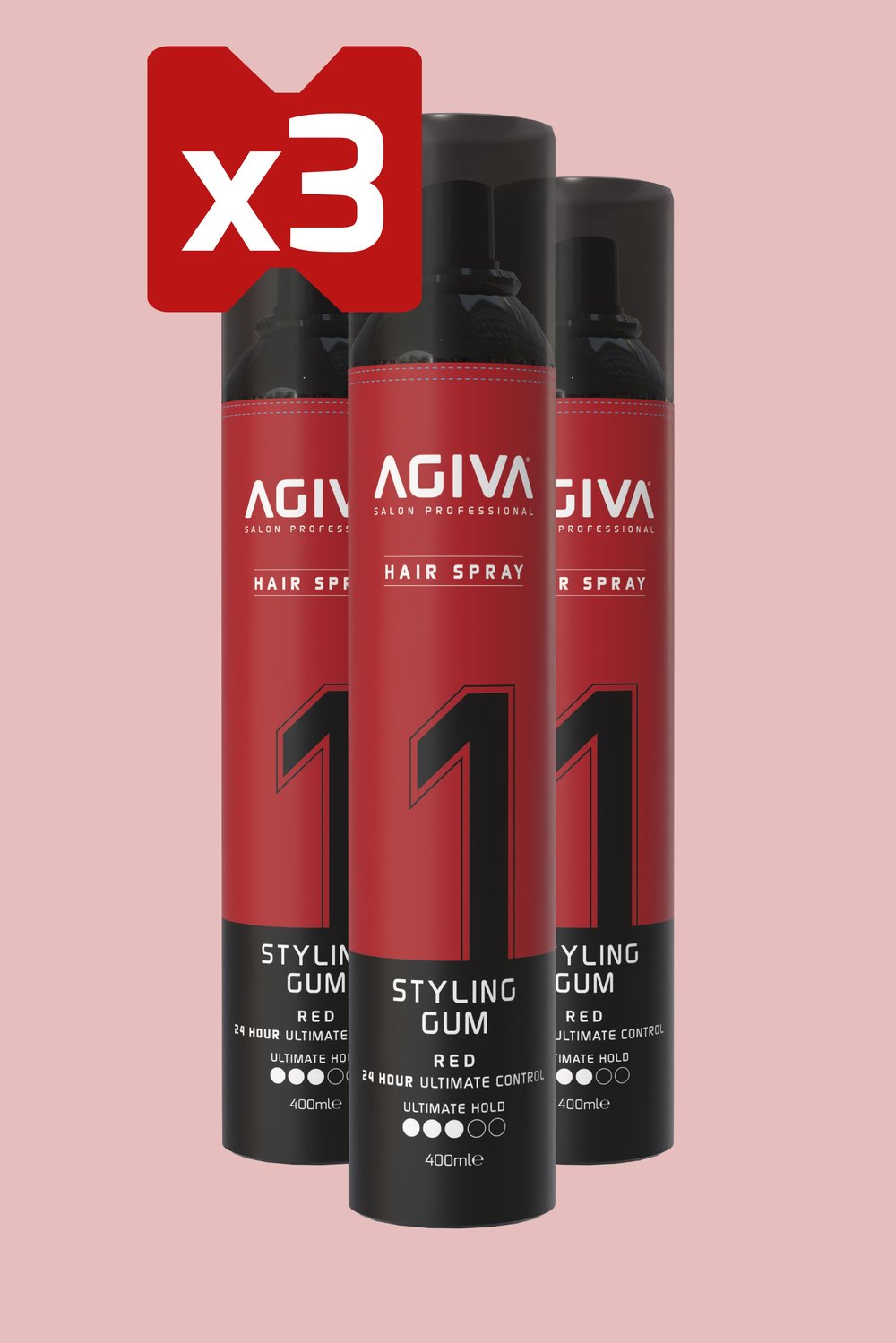 Saç Spreyi Gum 400 ML Ultimate Hold-3 LÜ SET