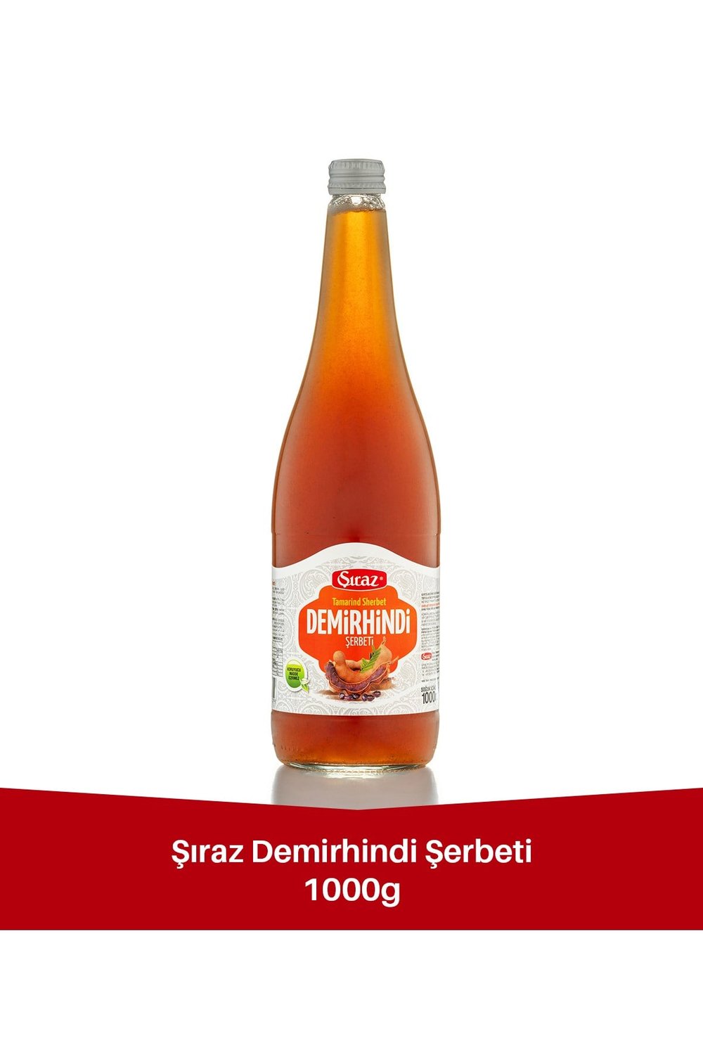 Doğal Demirhindi Şerbeti 1 Litre Cam Şişe