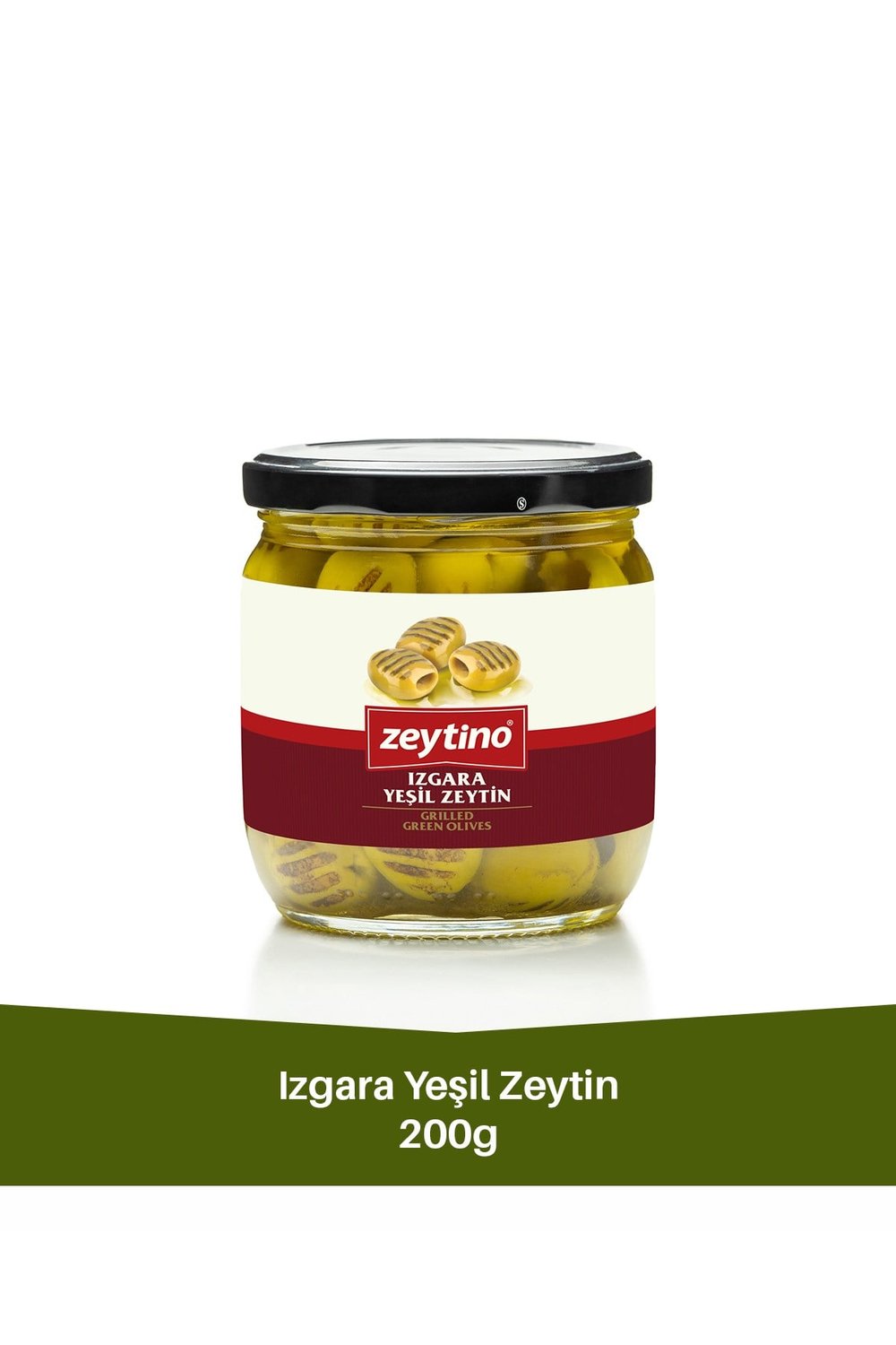 Izgara Yeşil Zeytin 200 gr Cam Kavanoz
