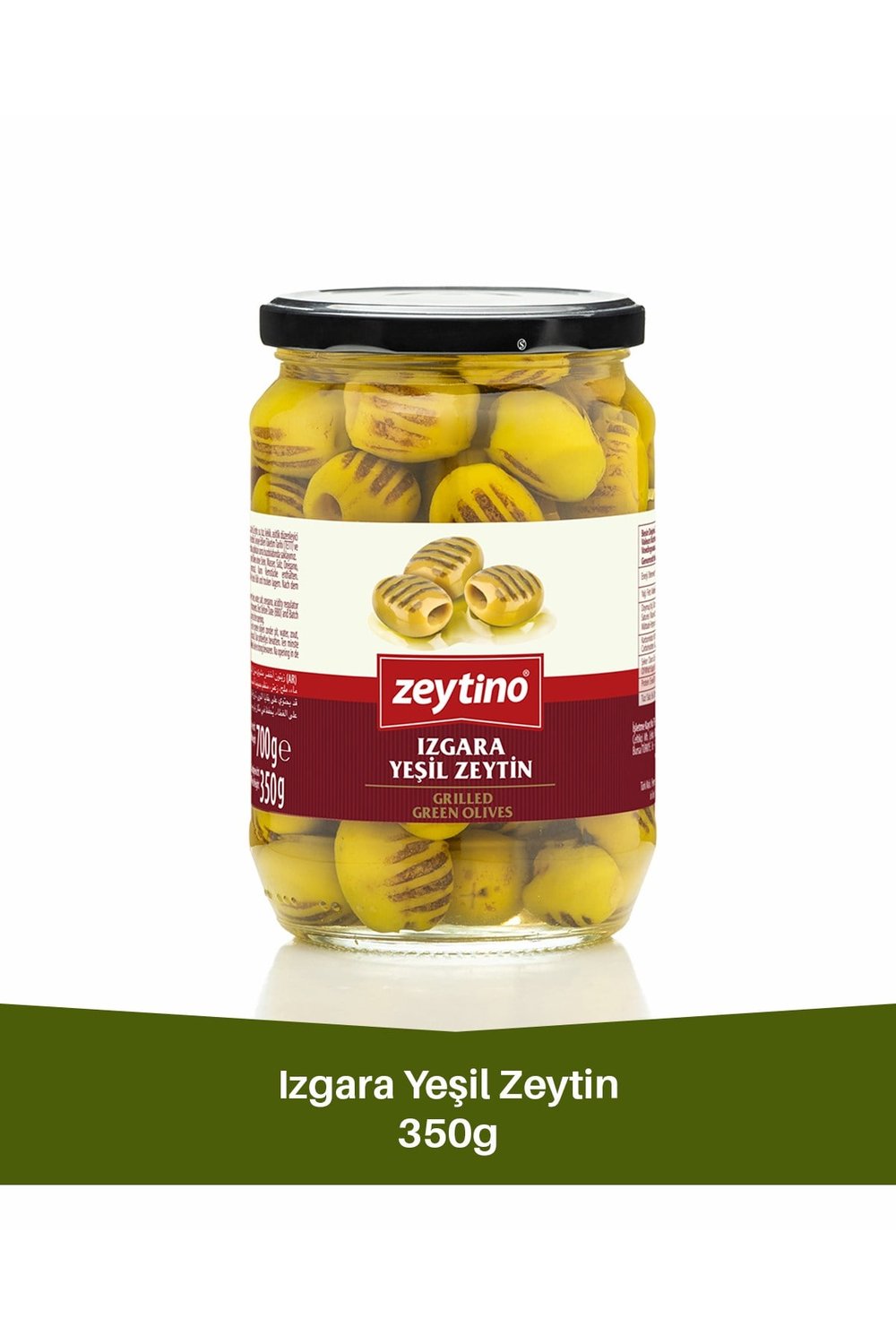 Izgara Yeşil Zeytin 350 gr (201/230) XL Cam Kavanoz