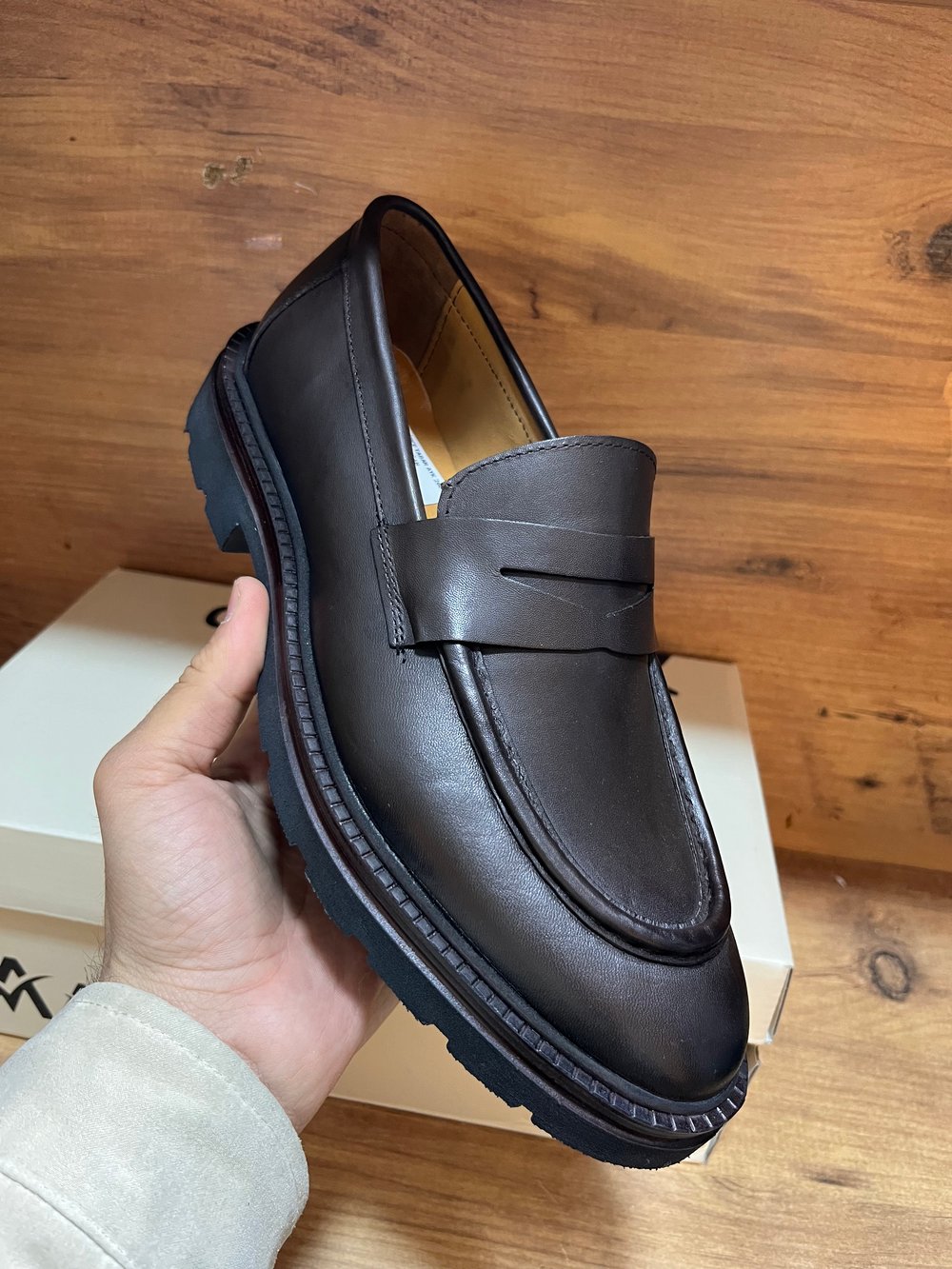 Hakiki Deri Loafer Yeni Sezon Kahverengi Ayakkabı
