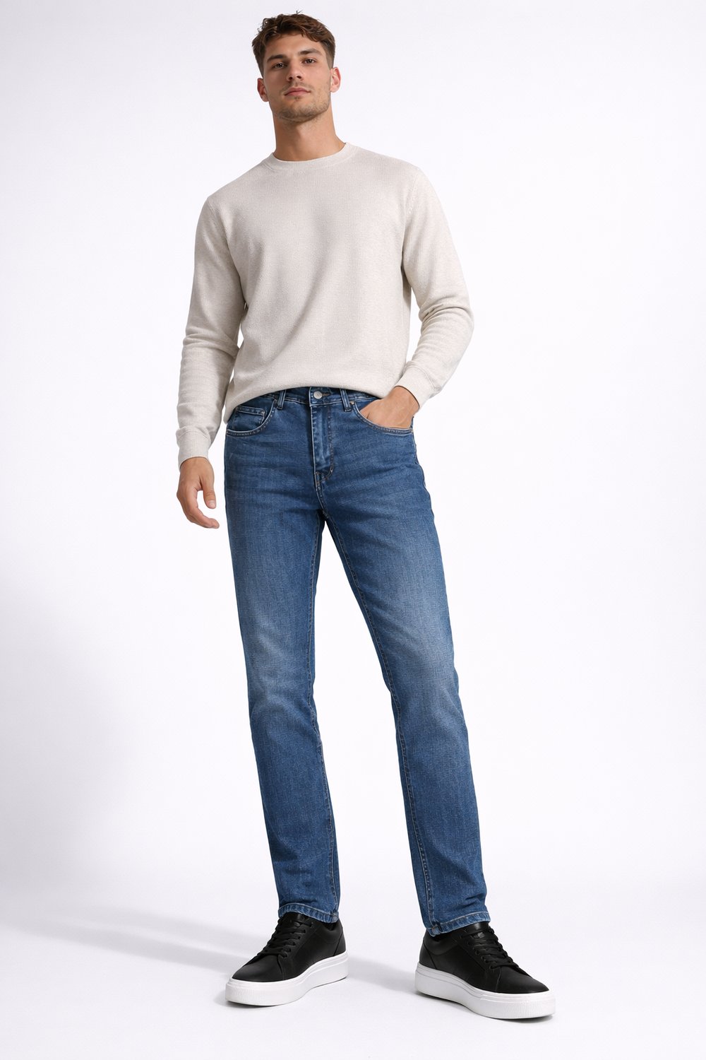 Likralı Premium Comfort Regular Rahat Kesim Jeans