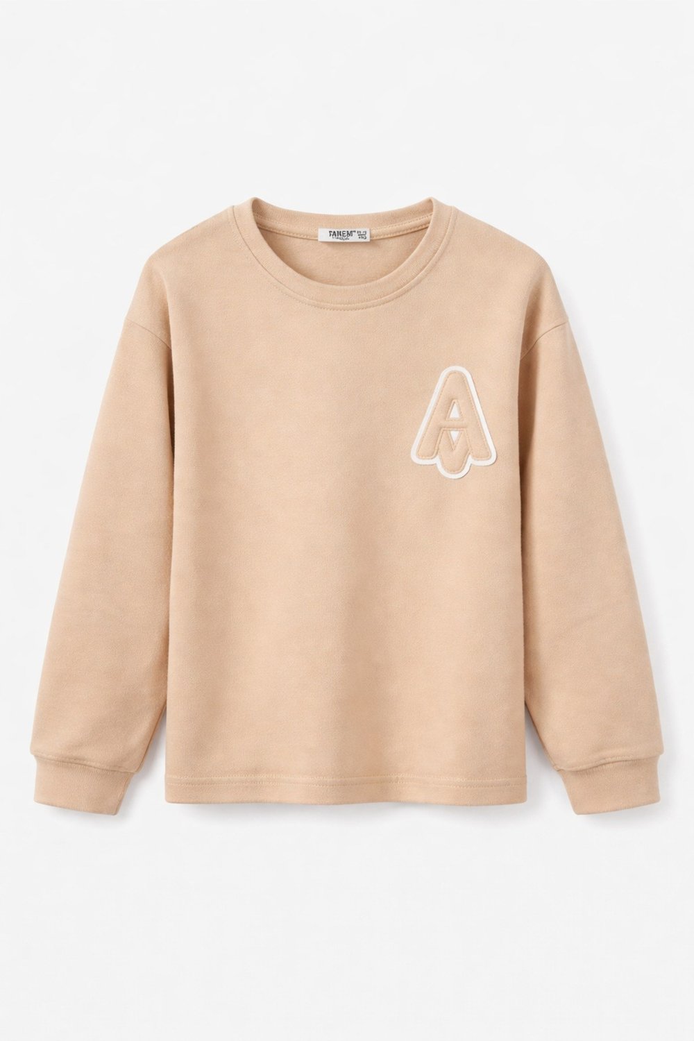 Erkek Çocuk Jakarlı Krem Örme Sweatshirt