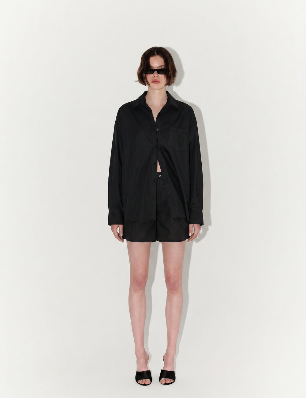 Relaxed Fit Two Piece Set In Black