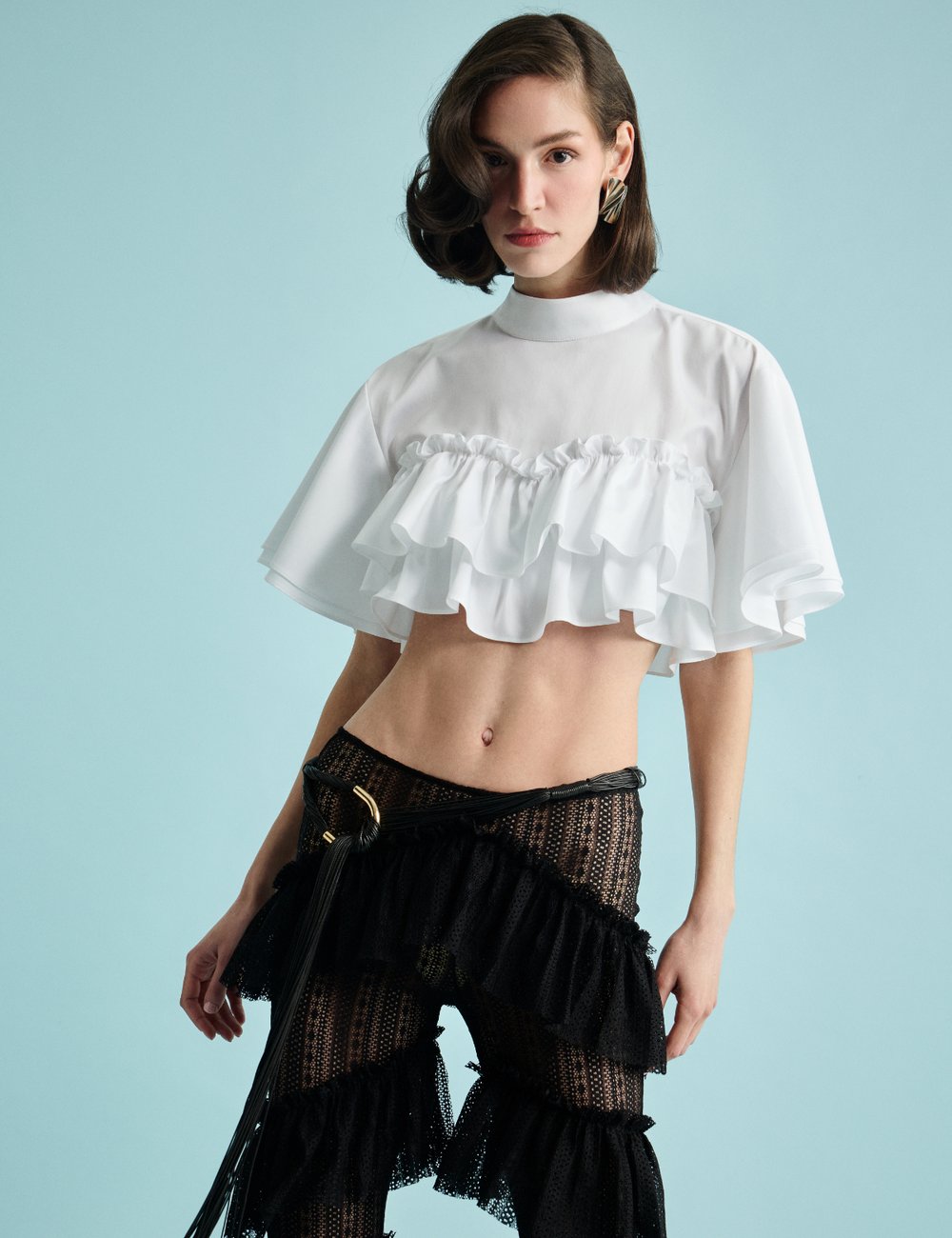 Ruffle Crop Top