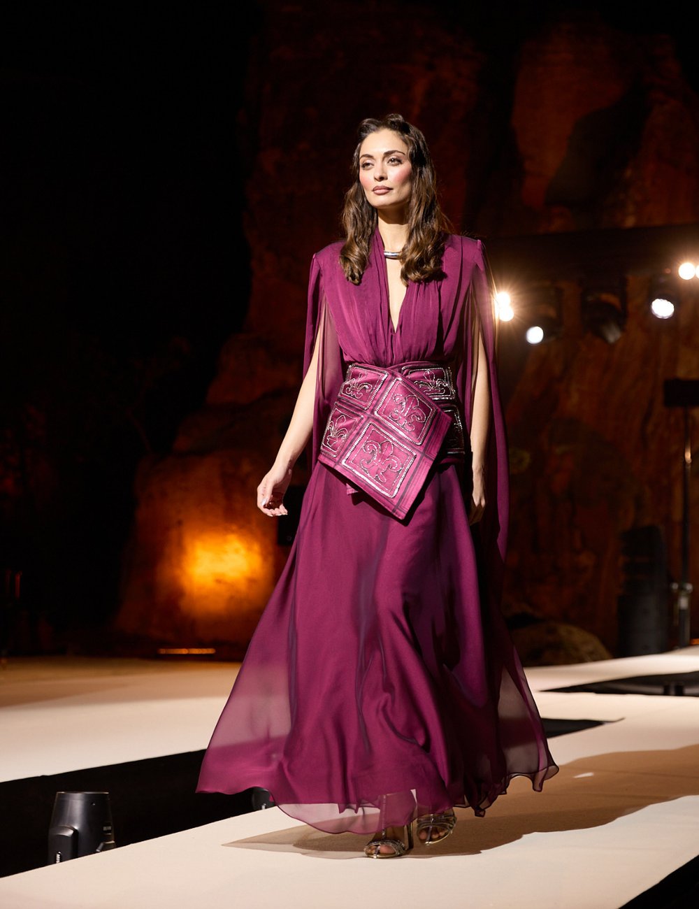 Karis Maxi Elbise Bordo