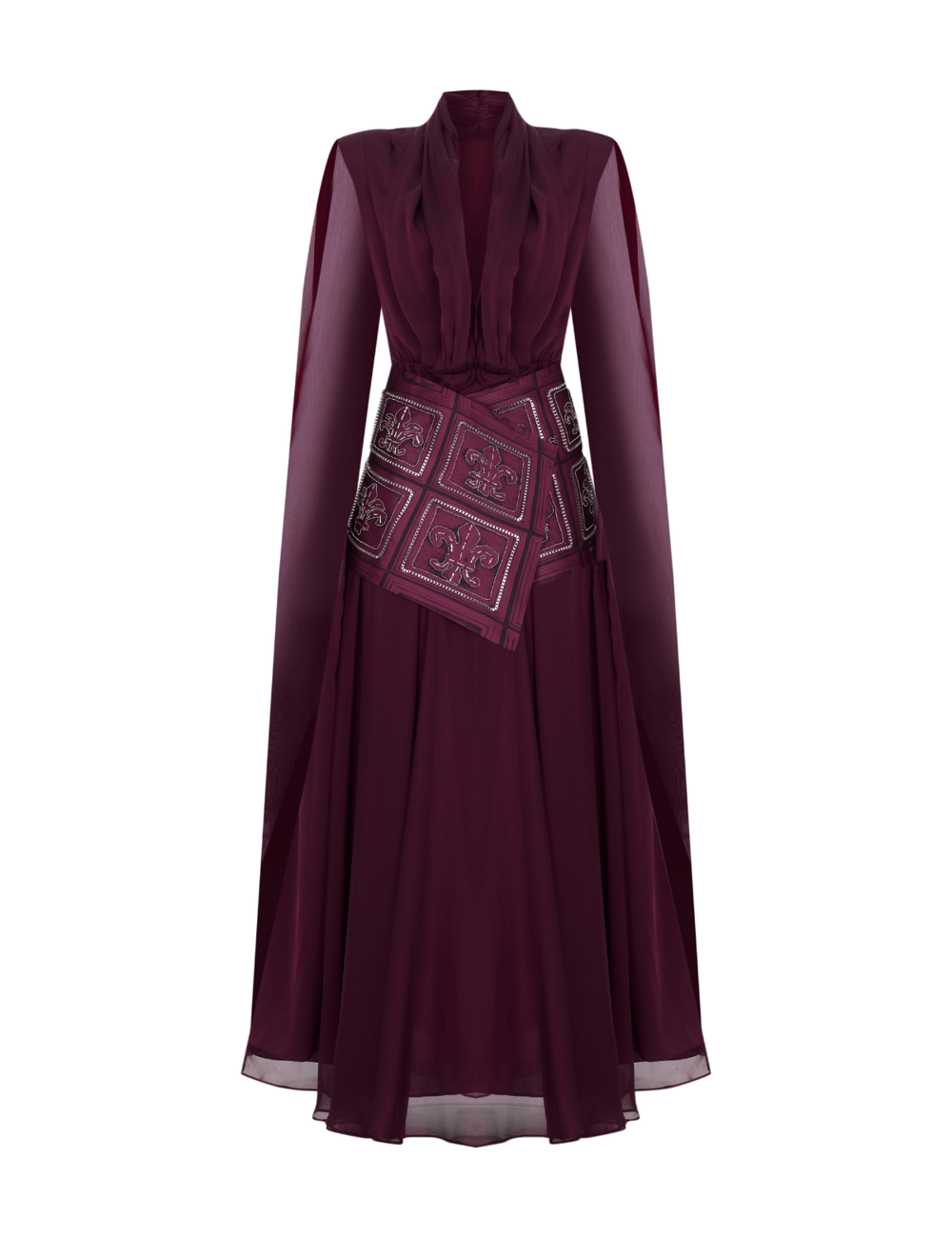 Karis Maxi Elbise Bordo