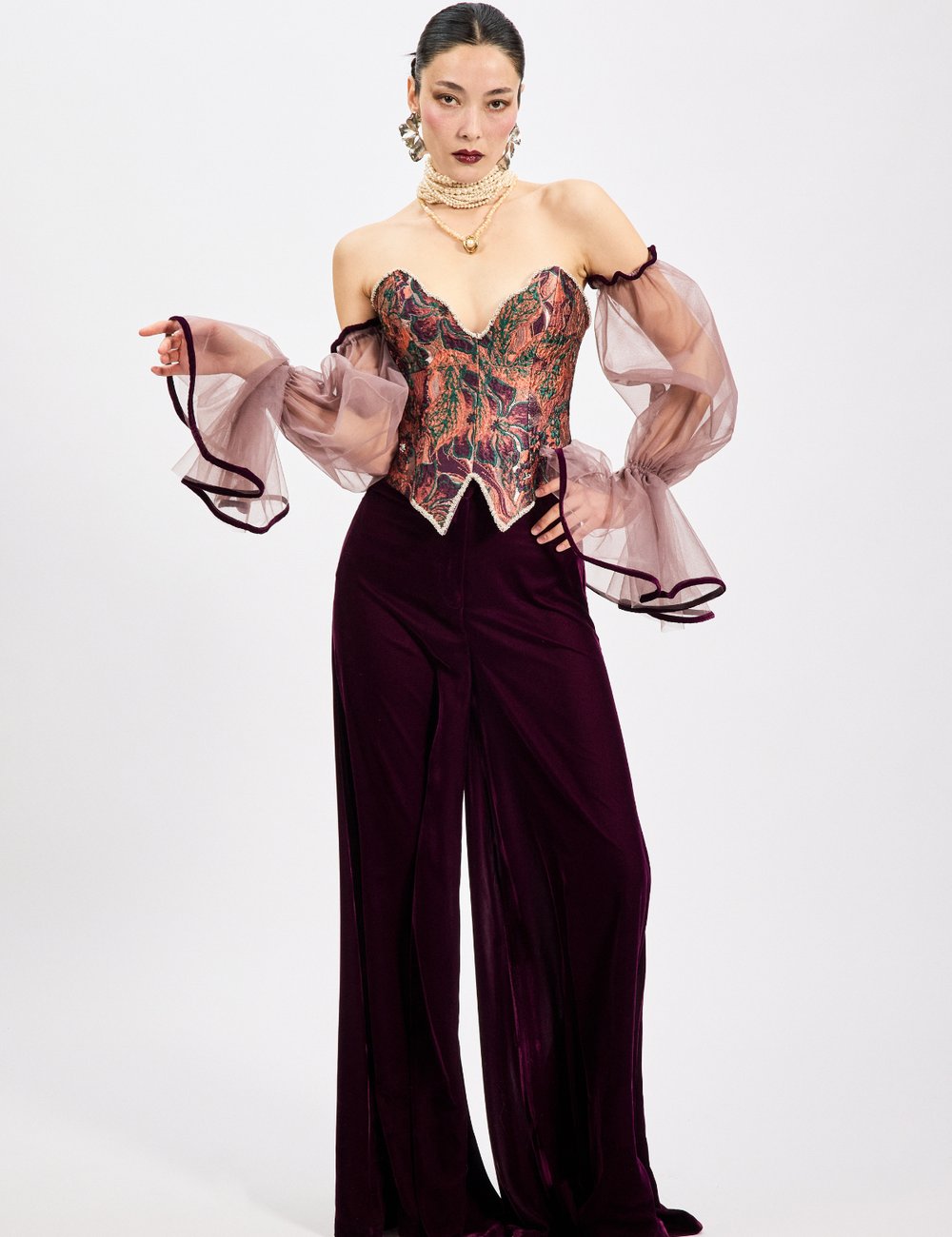 Peony Korse Top Baskılı