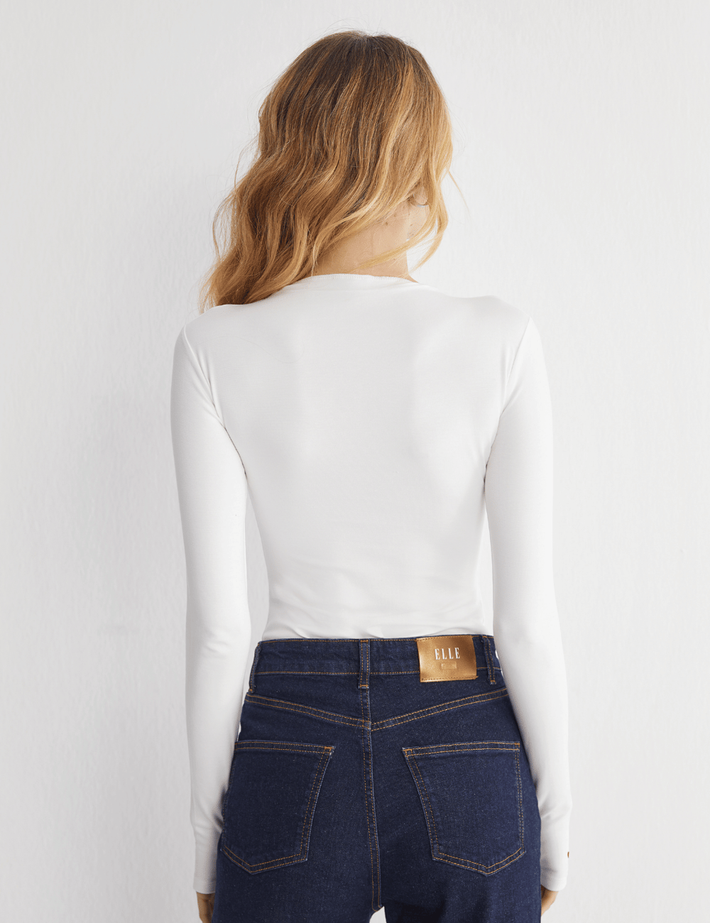 Uzun Kol Beyaz Çıtçıtlı Body