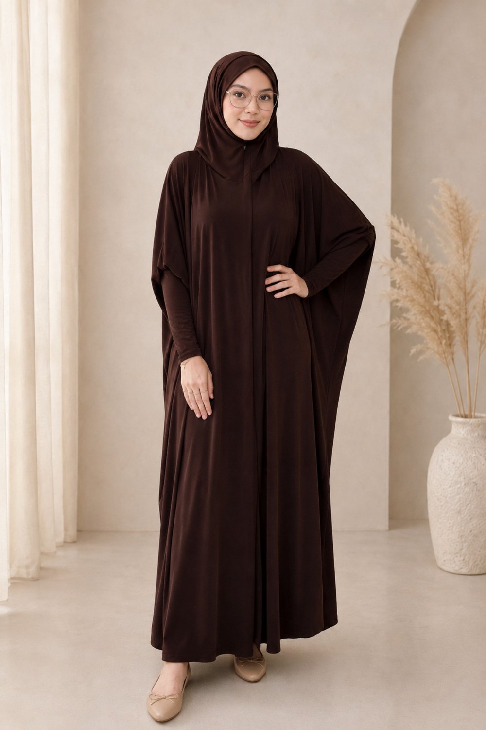 Premium Dökümlü Pratik Namaz Elbisesi