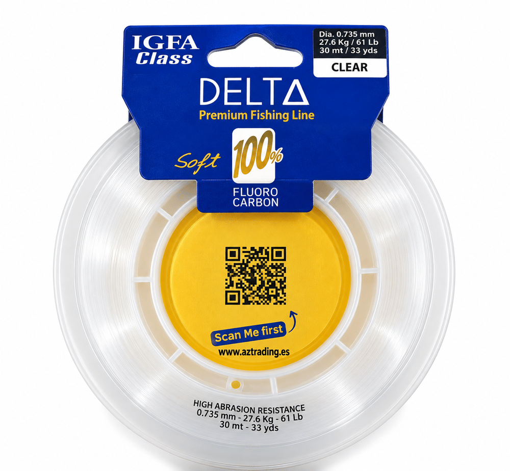 Delta Hilo 0.735MM 61LB 30MT Clear Fluorocarbon Misina