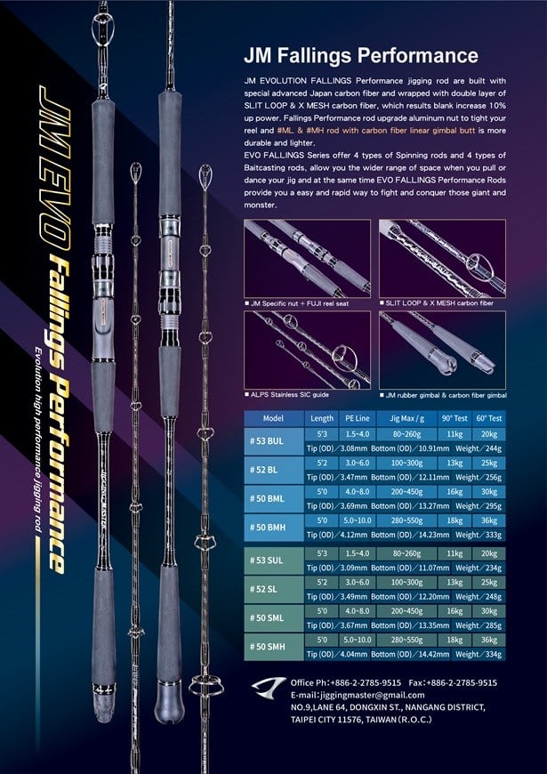 Jigging Master Evo Fallings Performance 53BUL JIG:80-260GR Jig Kamışı