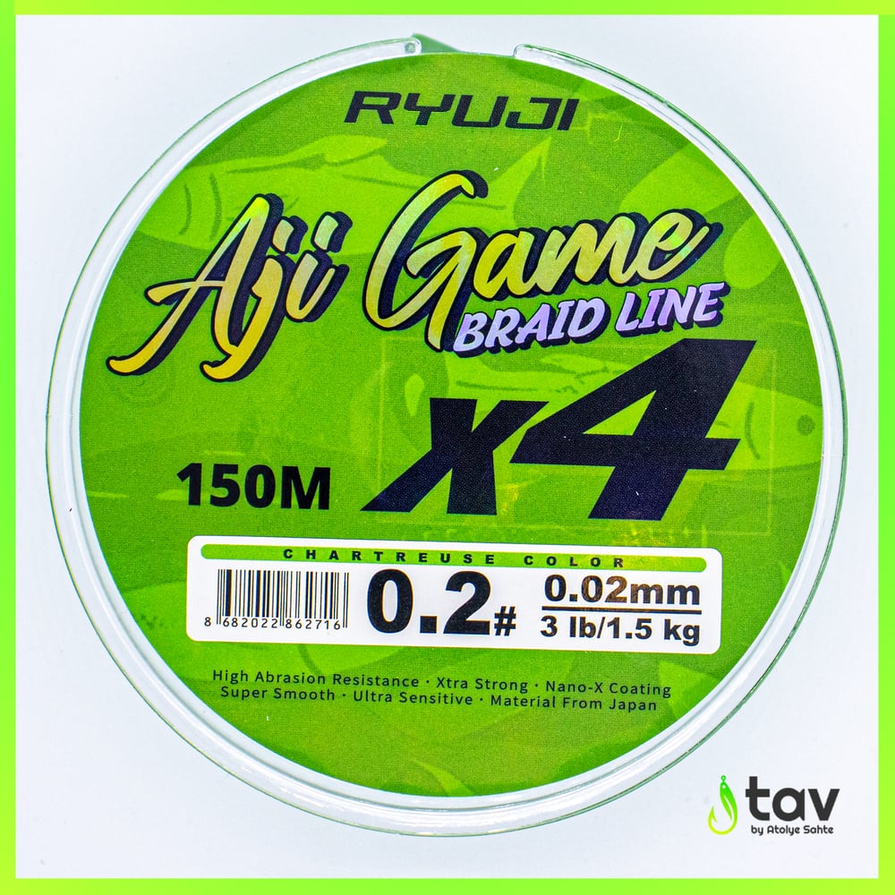 Ryuji Aji Game 4x 0,02mm 150m Chartreuse