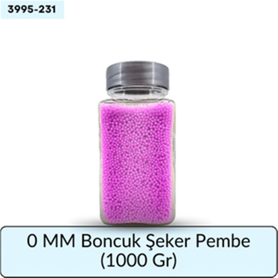 0 Mm Boncuk Şeker Pembe   (1000 Gr)