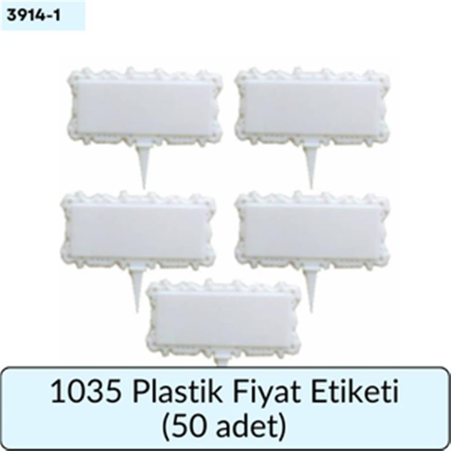 1035 Plastik Pasta Etiketi (50 Adet)