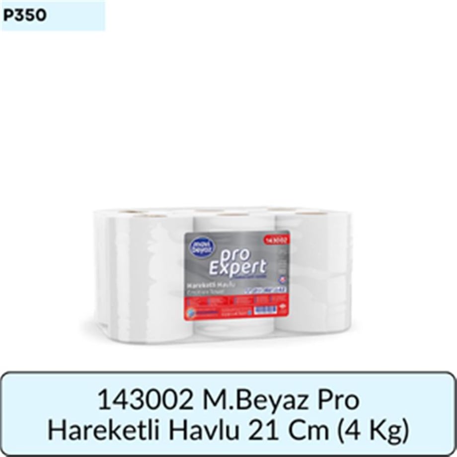143002 M. Beyaz Hareketli Havlu 6R 21cm (4 KG)
