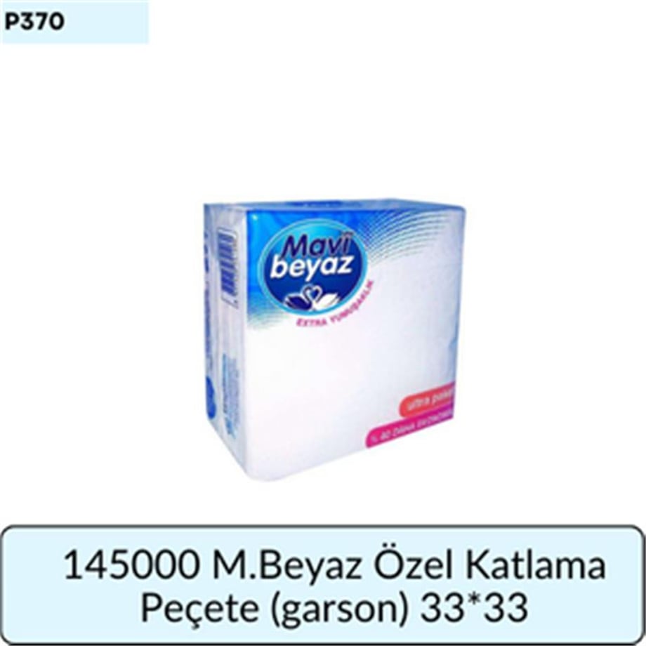 145000 M. Beyaz Peçete Ö.K 100 YPRK (Garson) 33*33