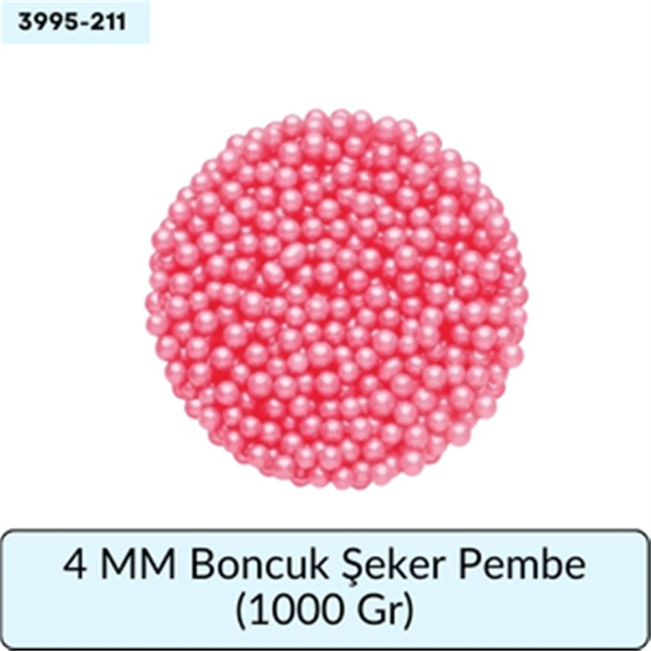 4 Mm Boncuk Şeker Pembe   (1000 Gr)