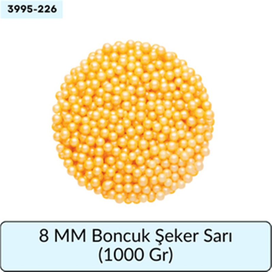 4 Mm Boncuk Şeker Sarı   (1000 Gr)