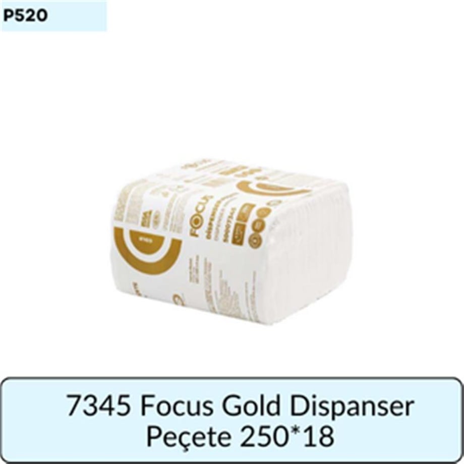 7345 FOCUS GOLD DİSP.PEÇETE 250 Lİ 18 PKT 5,6 KG
