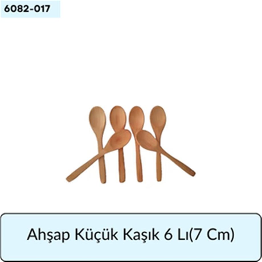 Ahşap Küçük Kaşık 7 Cm   (6 Lı)