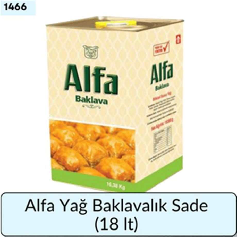 Alfa Yağ Baklavalık Sade   (18 Lt)