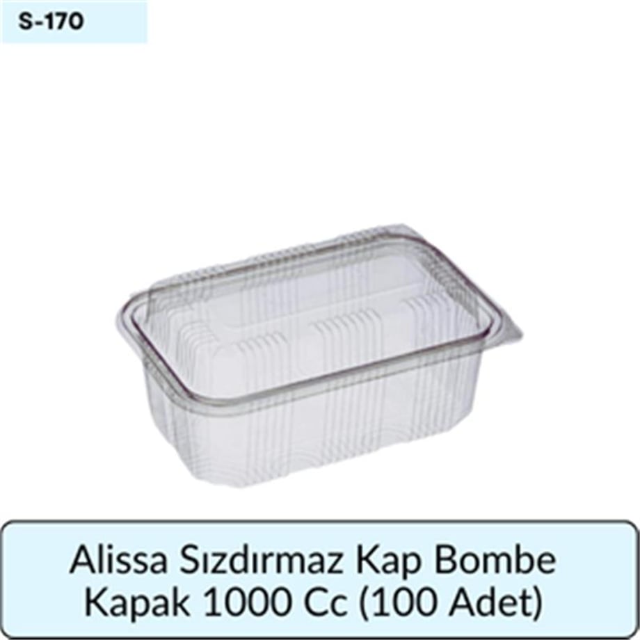 Alissa Sızdırmaz Kap Bomb Kapak 1000 Cc (100 Adet)
