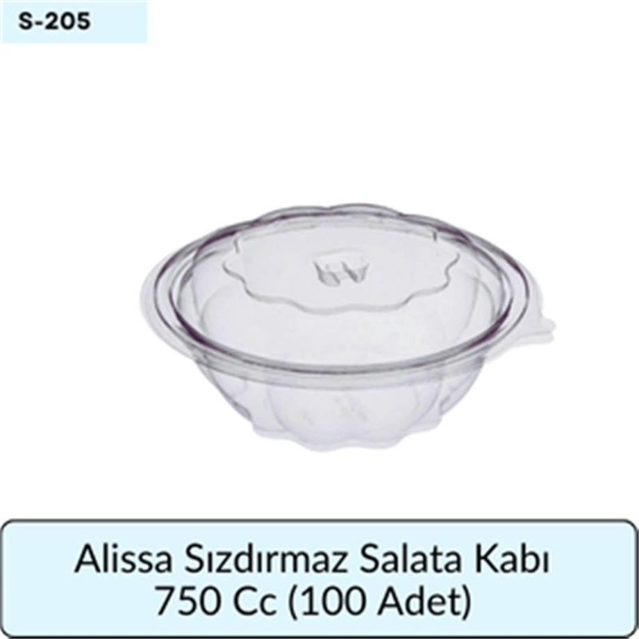 Alissa Sızdırmaz Salata Kabı 750 Cc   (100 Adet)