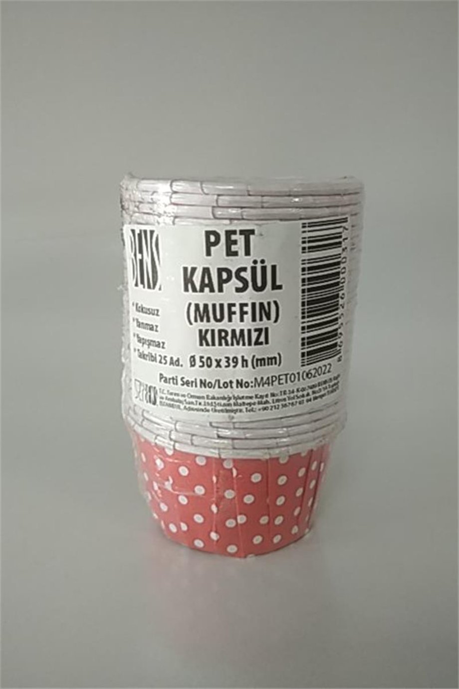Bens Pet Cup 50*39 Cm Kırmızı Üstü Beyaz (25 Lİ)