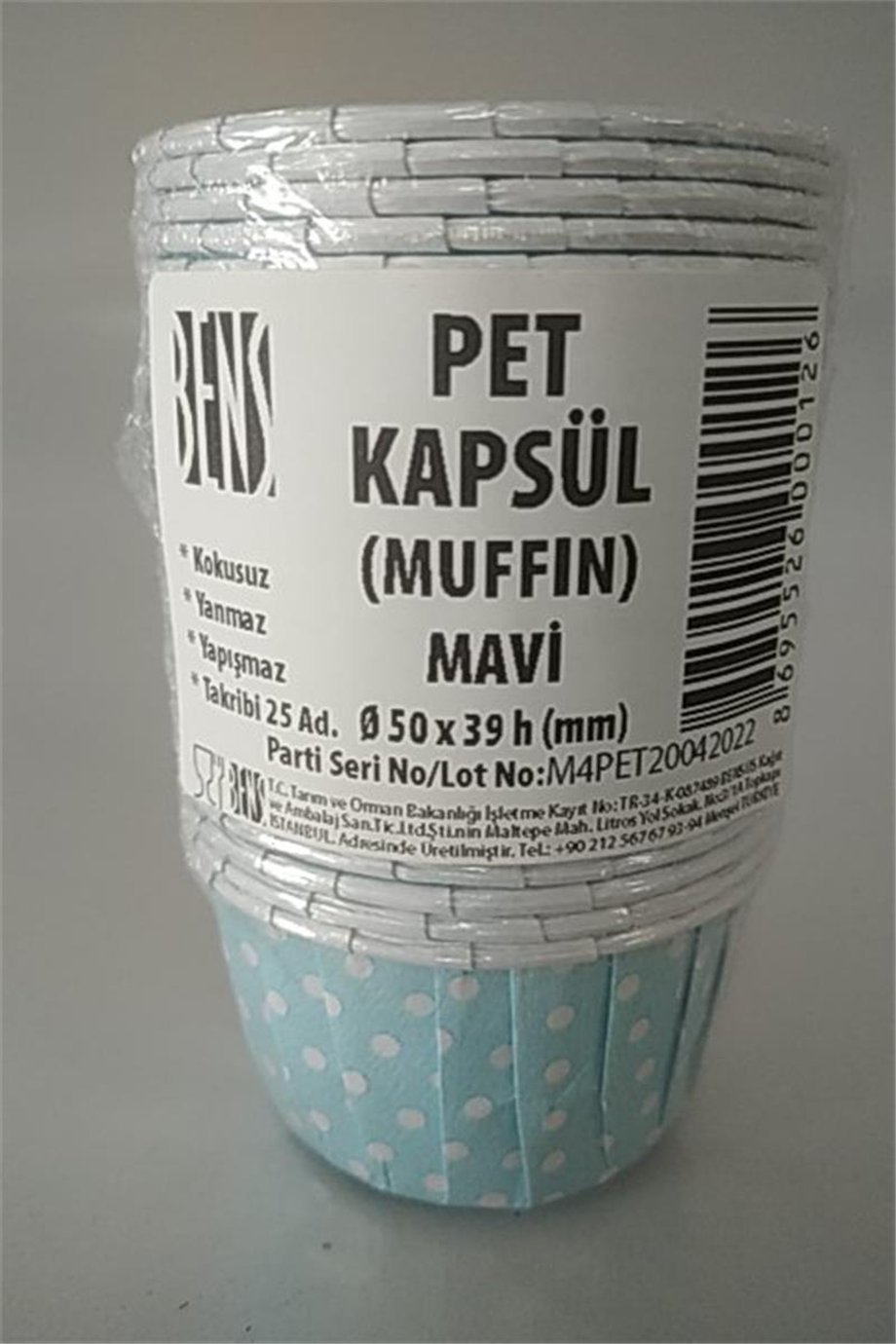 Bens Pet Cup 50*39 Cm Mavi Üstü Beyaz (25 Lİ)