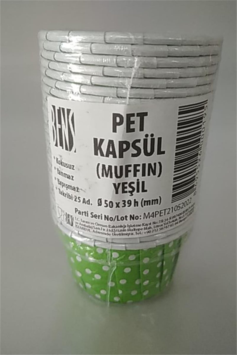 Bens Pet Cup 50*39 Cm Yeşil Üstü Beyaz (25 Lİ)
